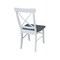 International Concepts Set of Two X-Back Chair, with Solid Wood Seat, White/Heather Gray C05-613P - alternate 6